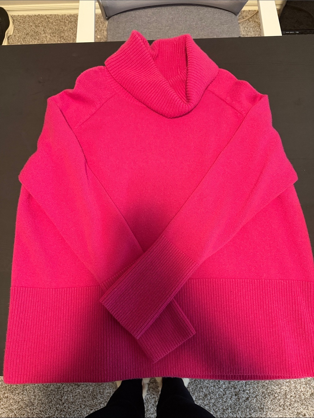 Athleta Hot Pink Cowl Neck Sweater